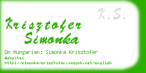 krisztofer simonka business card